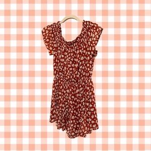 Zara Red and White Patterned Kids Dress